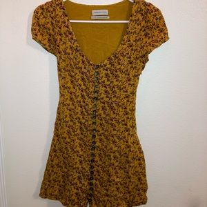 Urban outfitters yellow flower dress